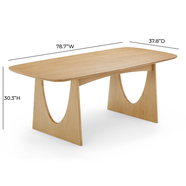 Cybill 79" Natural Ash Rectangular Dining Table