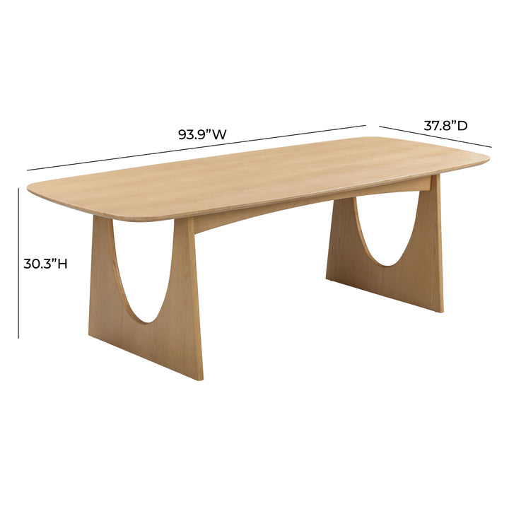 Cybill 94" Natural Ash Rectangular Dining Table