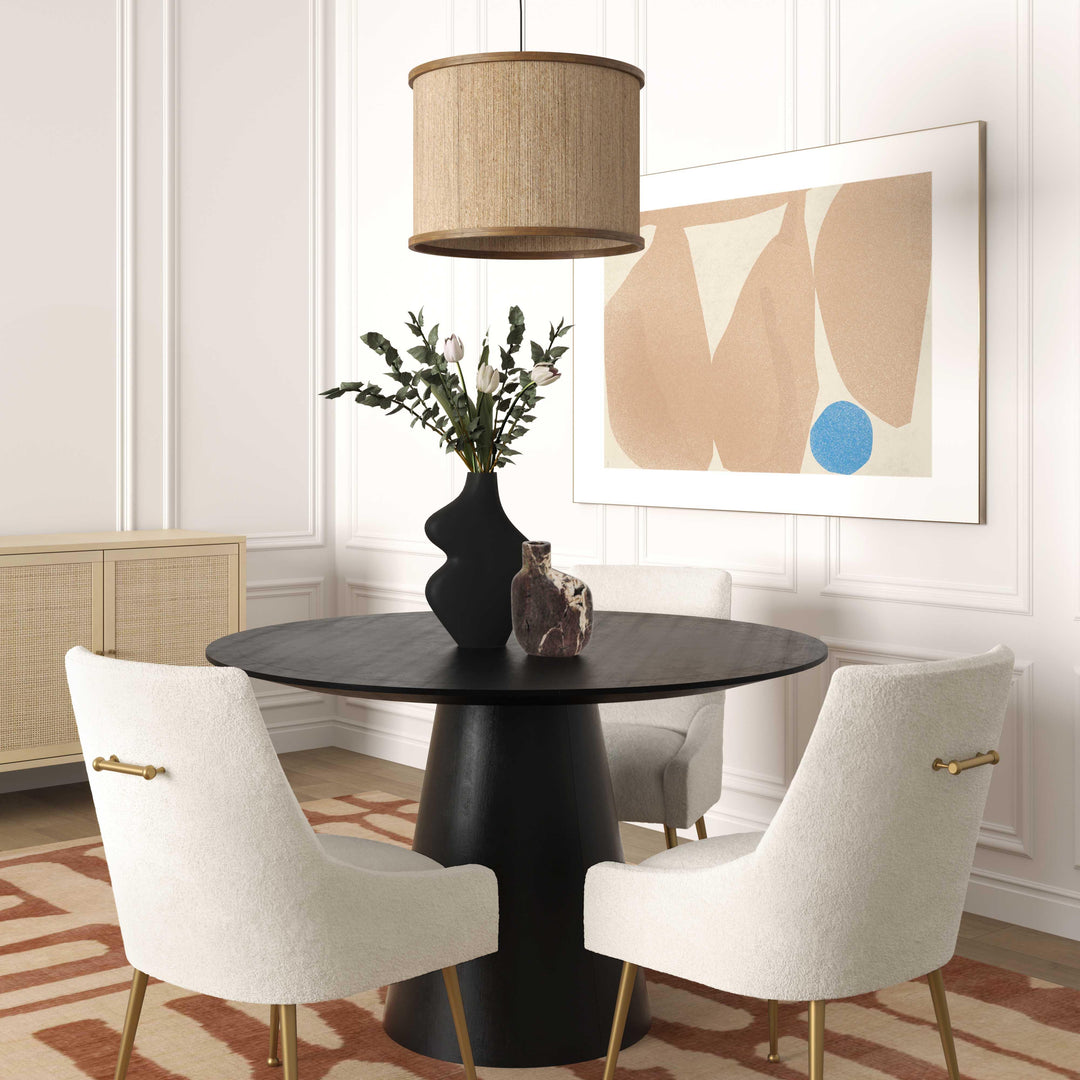 Sahara 41" Black Oak Round Dining Table