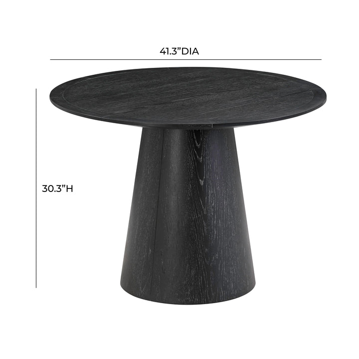 Sahara 41" Black Oak Round Dining Table