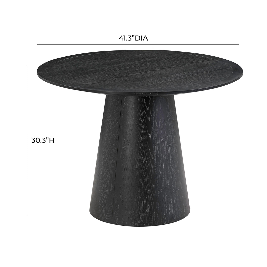 Sahara 41" Black Oak Round Dining Table