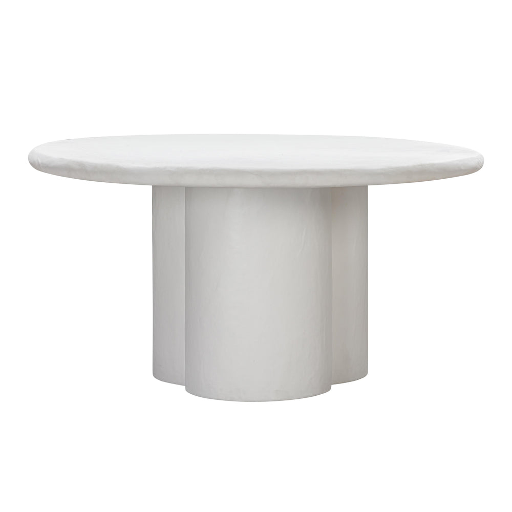 Elika 59" Faux Plaster Indoor / Outdoor Round Dining Table