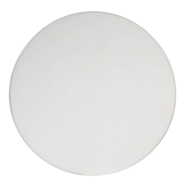 Elika 59" White Faux Plaster Indoor/Outdoor Round Dining Table