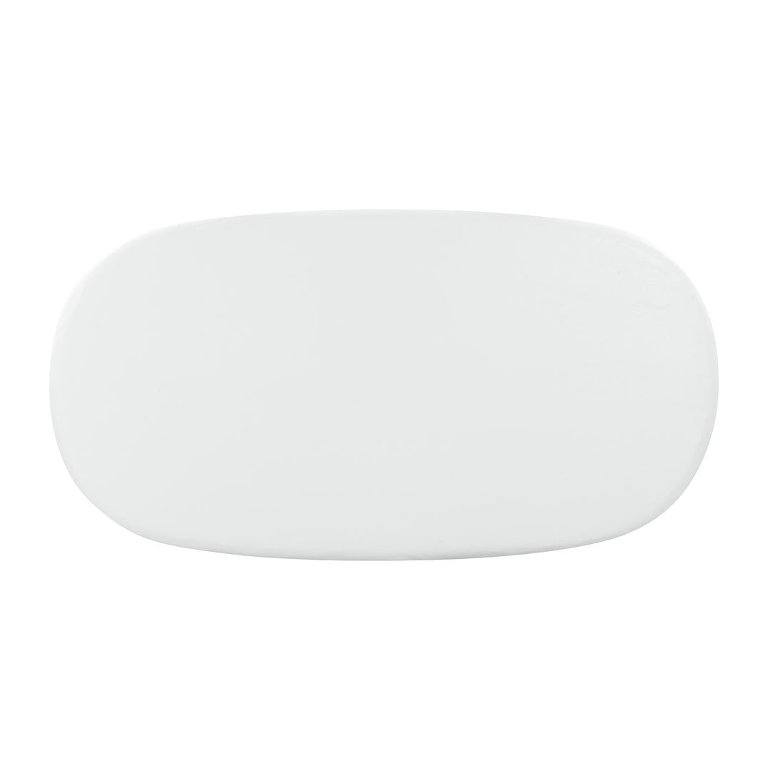 Elika 80" White Faux Plaster Indoor/Outdoor Oval Dining Table