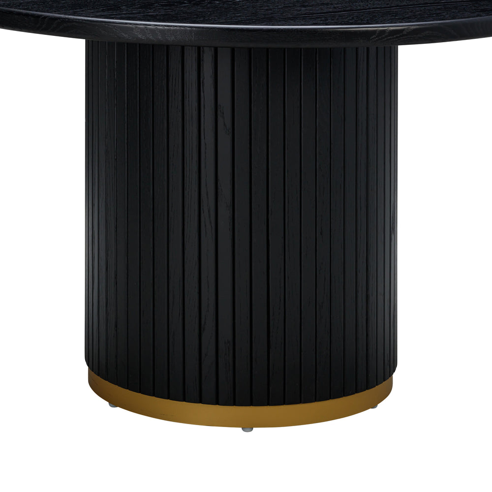 Chelsea 47" Oak Wood Round Dining Table