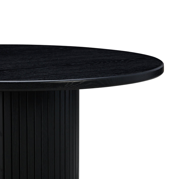 Chelsea 47" Black Oak Wood Round Dining Table