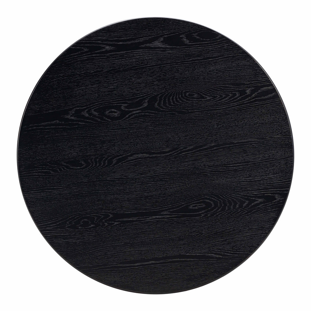 Chelsea 47" Black Oak Wood Round Dining Table