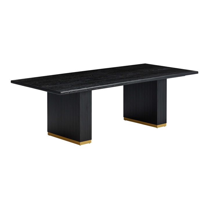 Chelsea 96" Black Oak Wood Rectangular Dining Table