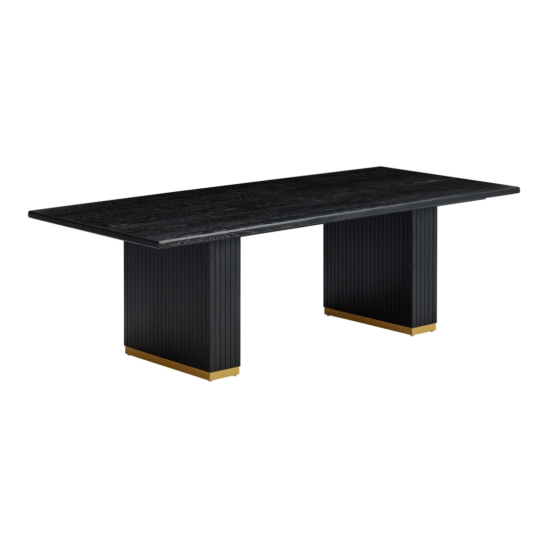 Chelsea 96" Black Oak Wood Rectangular Dining Table