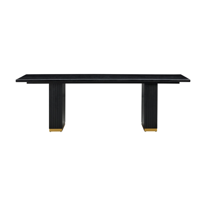 Chelsea 96" Black Oak Wood Rectangular Dining Table