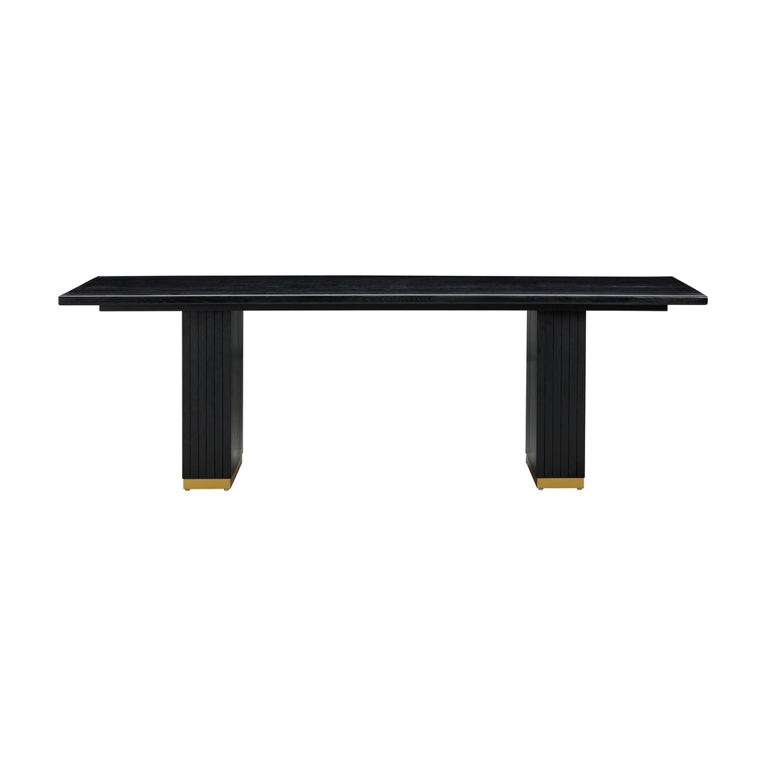 Chelsea 96" Black Oak Wood Rectangular Dining Table