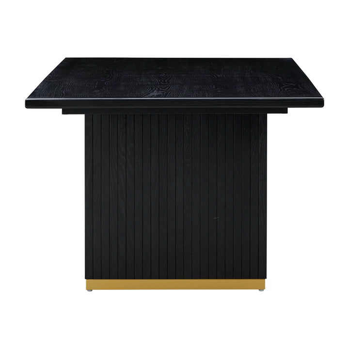Chelsea 96" Black Oak Wood Rectangular Dining Table
