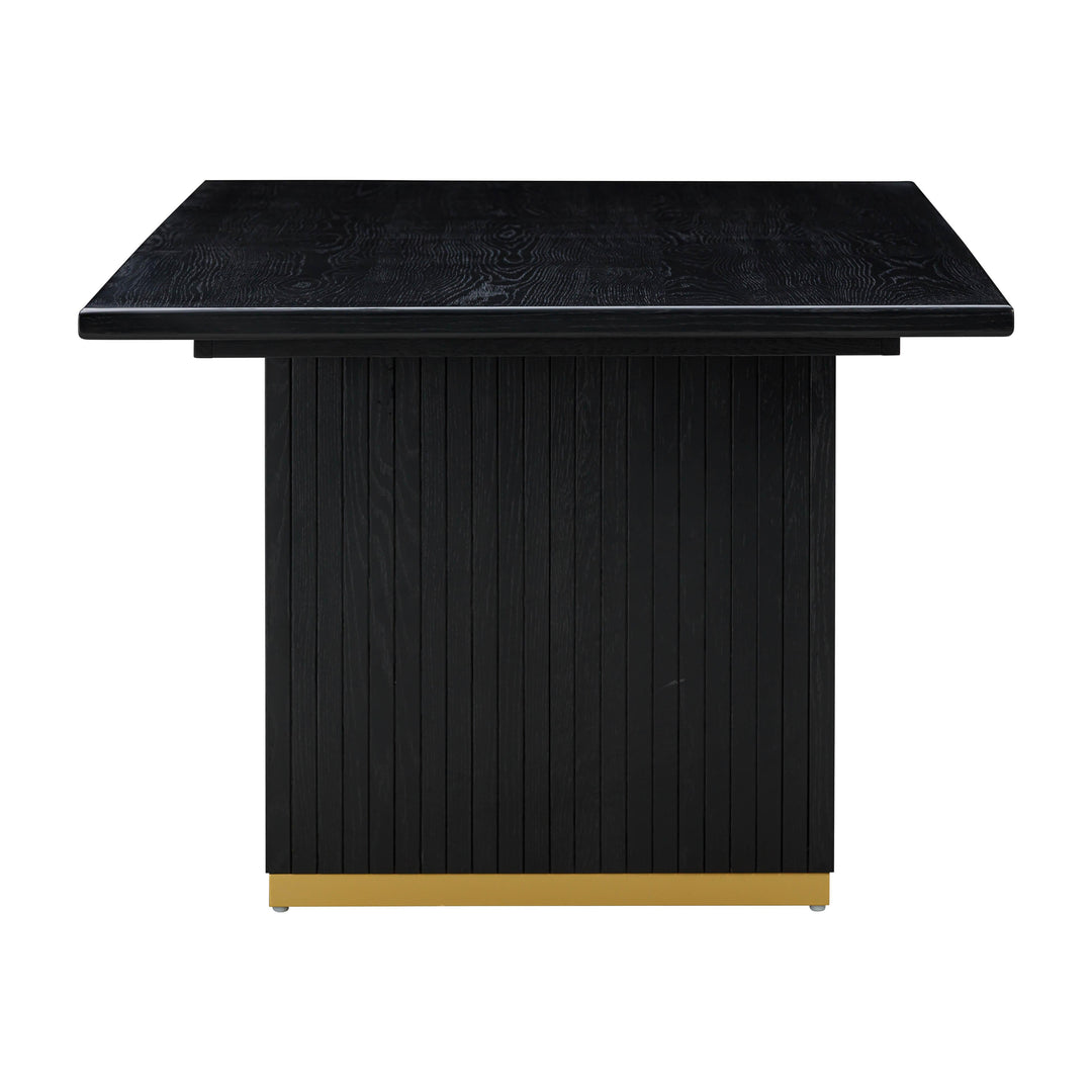 Chelsea 96" Black Oak Wood Rectangular Dining Table