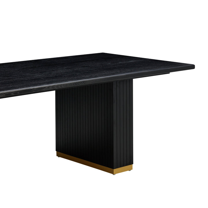 Chelsea 96" Black Oak Wood Rectangular Dining Table