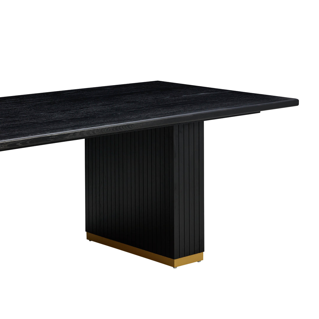 Chelsea 96" Black Oak Wood Rectangular Dining Table