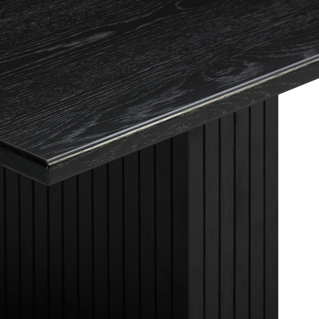 Chelsea 96" Black Oak Wood Rectangular Dining Table