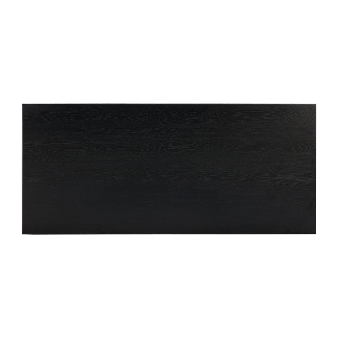 Chelsea 96" Black Oak Wood Rectangular Dining Table
