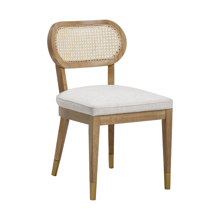 Cosette Cream Performance Linen Dining Chair