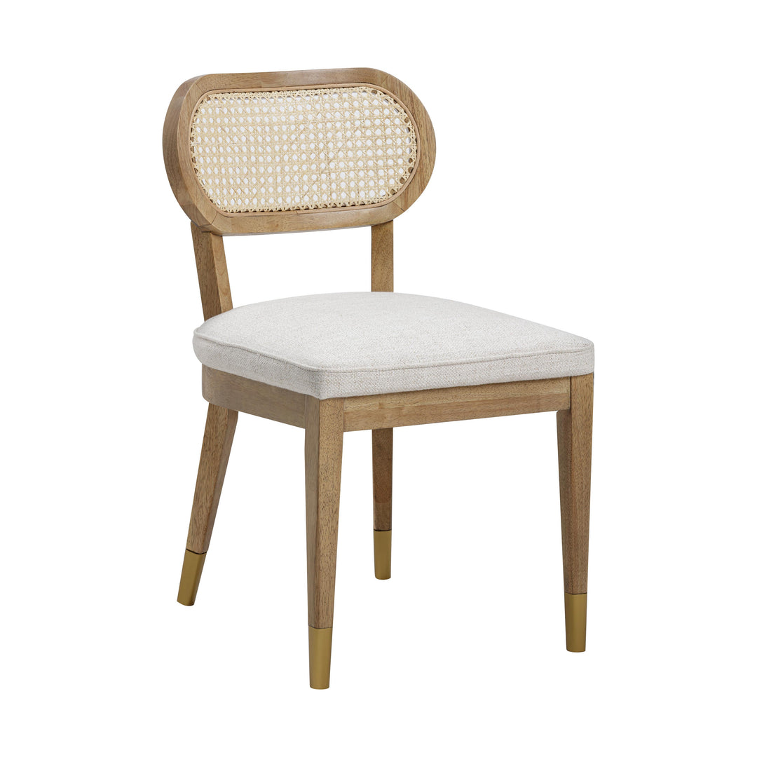 Cosette Cream Performance Linen Dining Chair