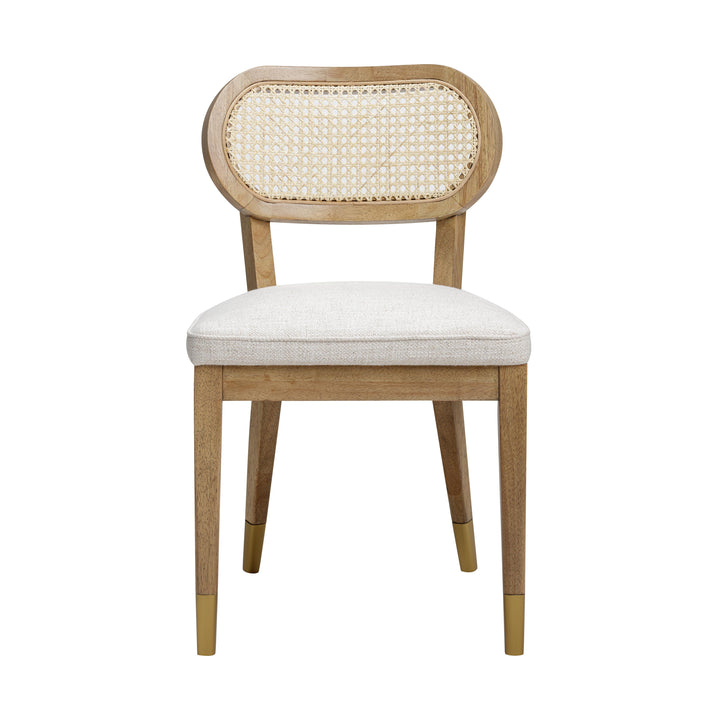 Cosette Cream Performance Linen Dining Chair
