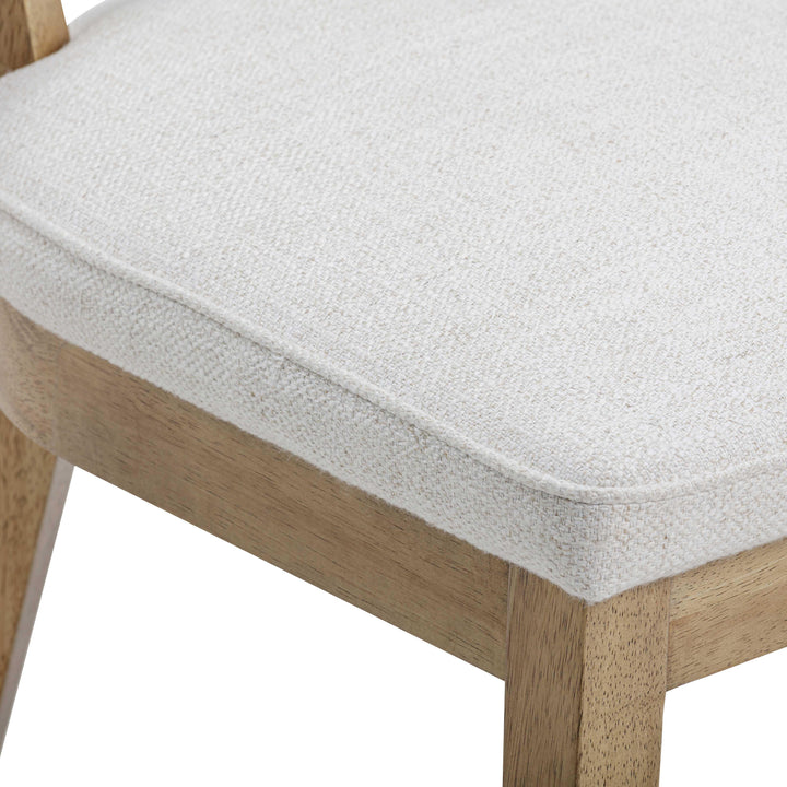Cosette Cream Performance Linen Dining Chair