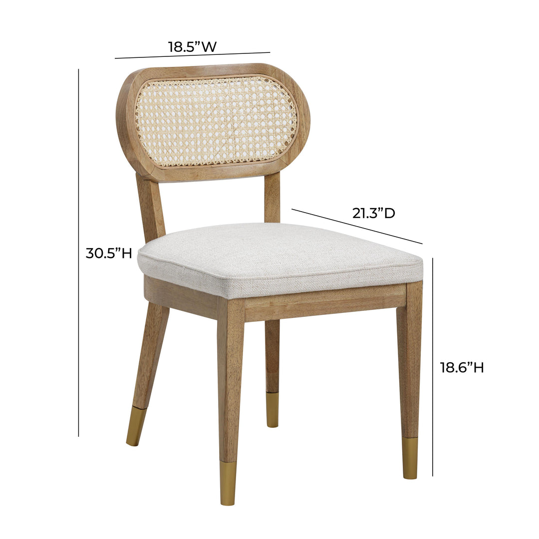 Cosette Cream Performance Linen Dining Chair