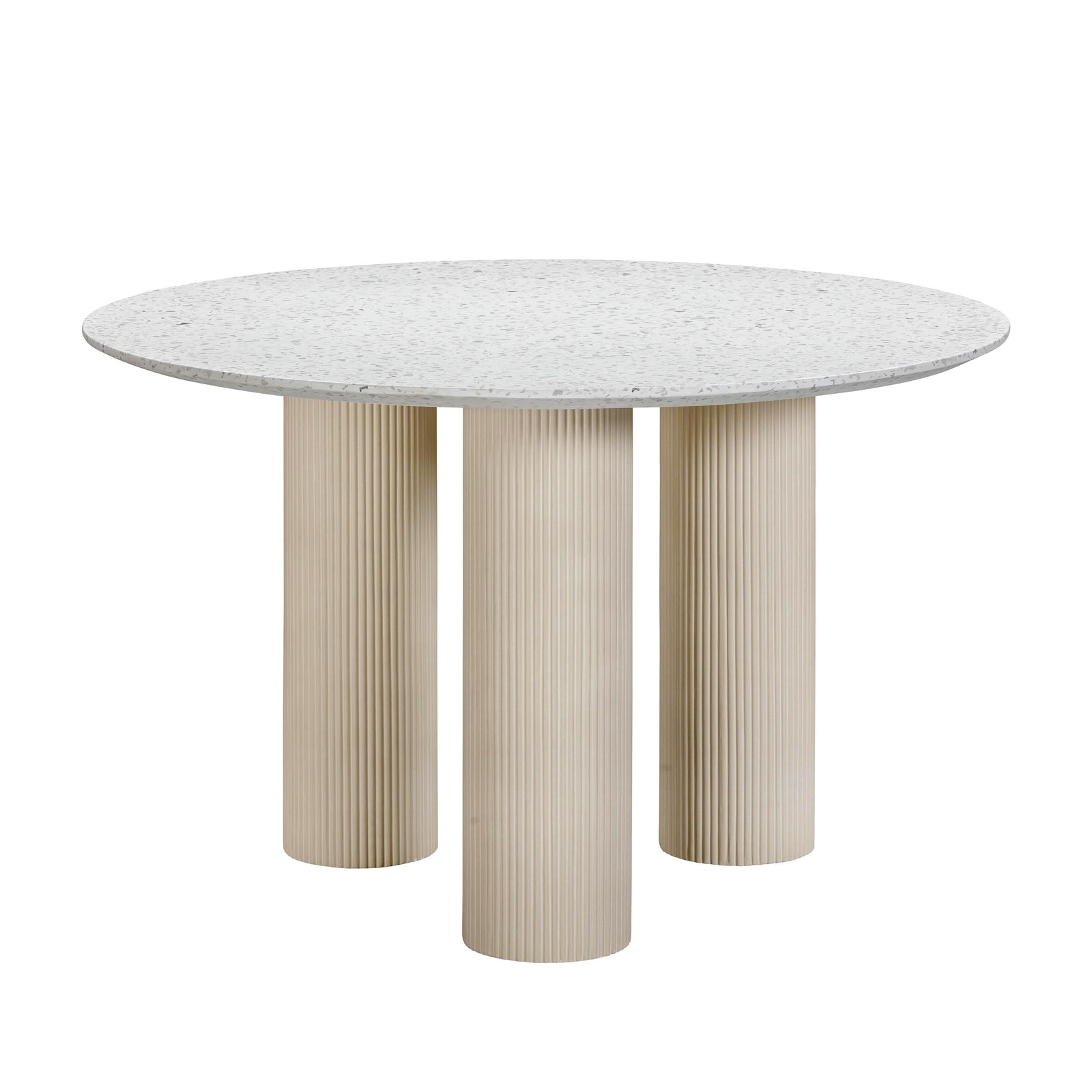 TOV Furniture Parcino 47" Faux Terrazzo Concrete Indoor / Outdoor Round Dining Table