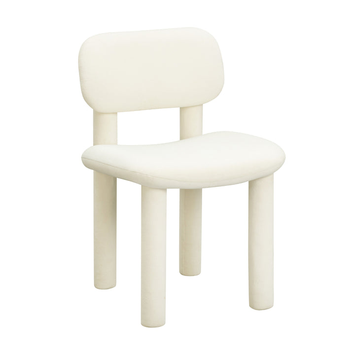 Elise Ivory Performance Velvet Dining Chair