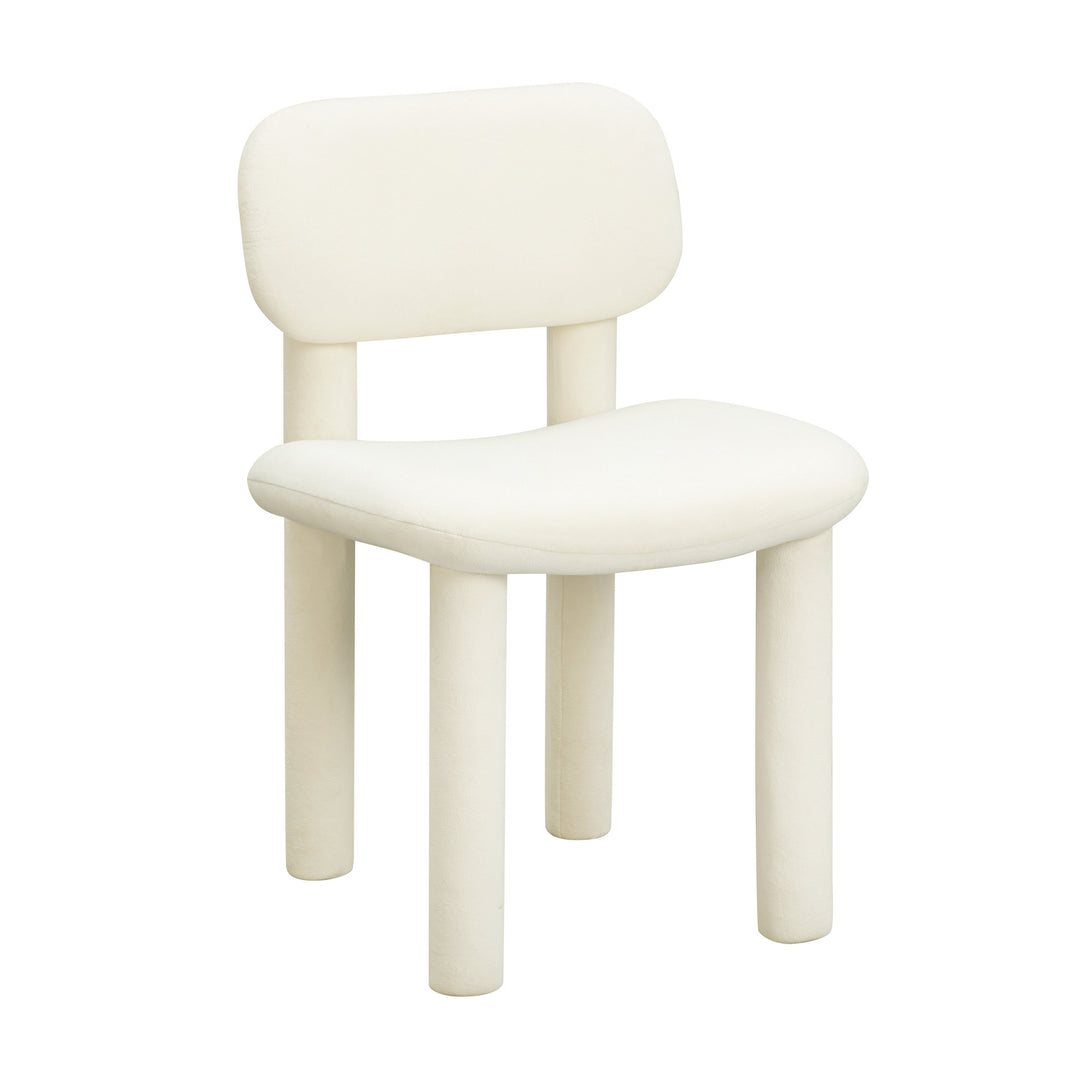 Elise Ivory Performance Velvet Dining Chair