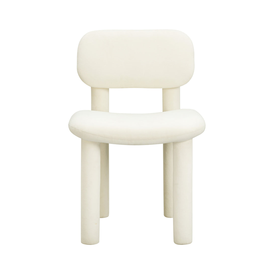 Elise Ivory Performance Velvet Dining Chair