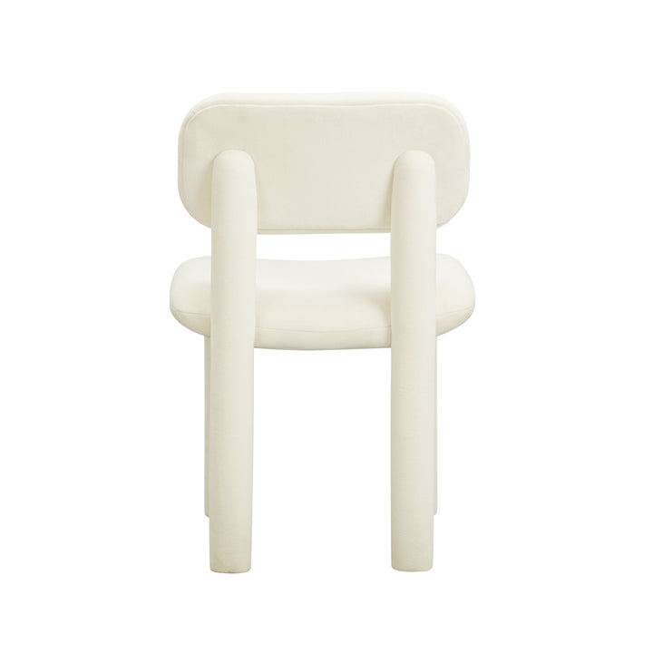 Elise Ivory Performance Velvet Dining Chair