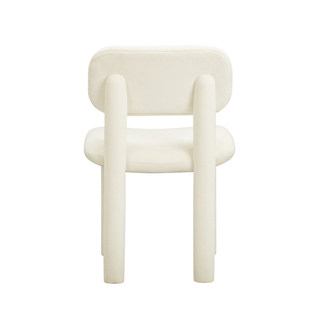 Elise Ivory Performance Velvet Dining Chair