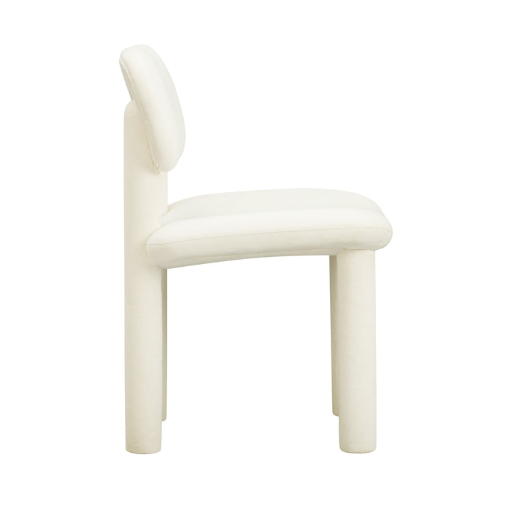 Elise Ivory Performance Velvet Dining Chair