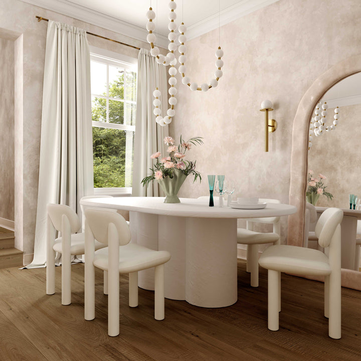 Elise Ivory Performance Velvet Dining Chair
