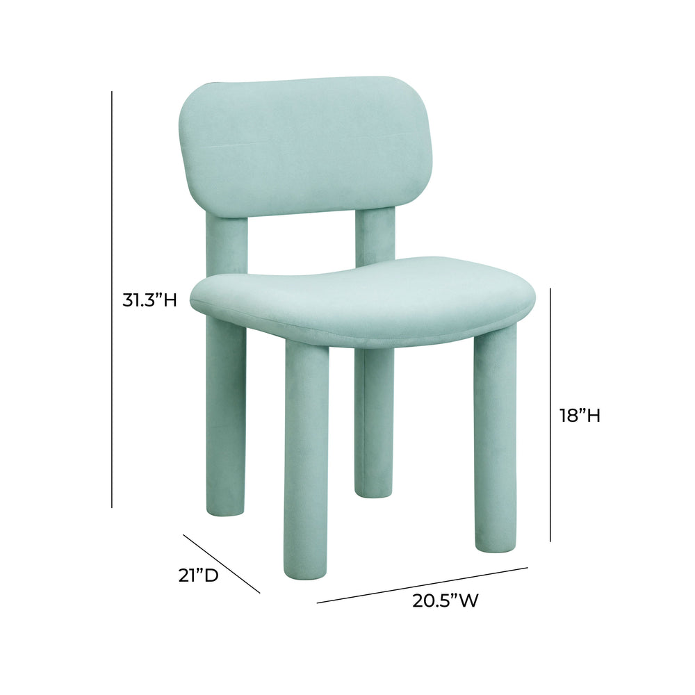 Elise Light Blue Performance Velvet Dining Chair