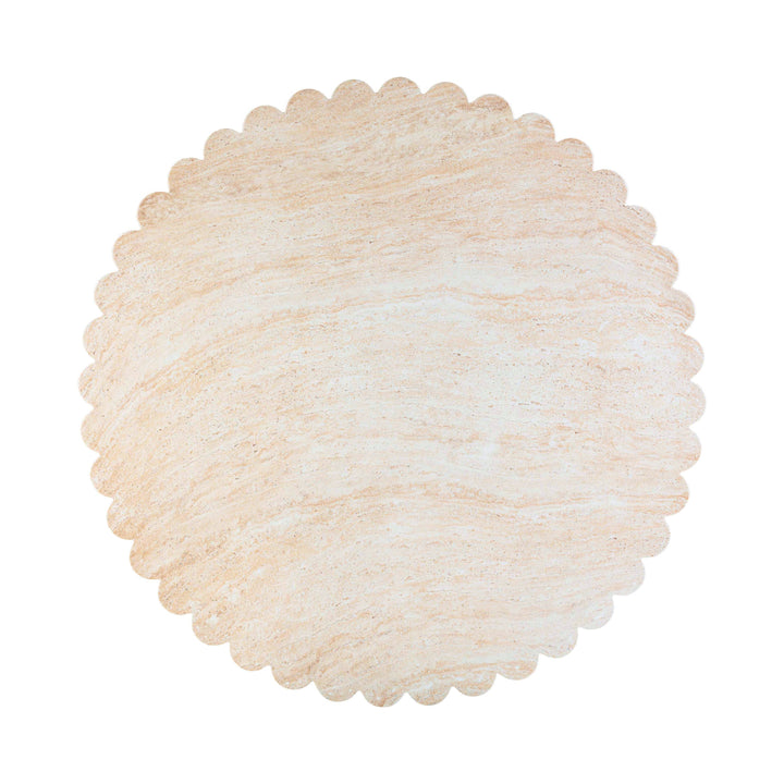 Blossom 54" Washed Faux Travertine Finish Indoor/Outdoor Round Dining Table