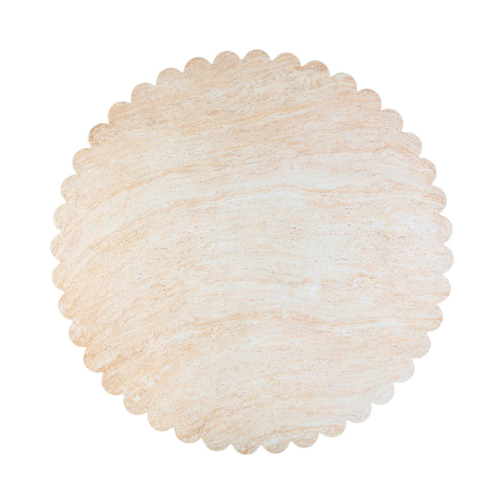 Blossom 54" Washed Faux Travertine Finish Indoor/Outdoor Round Dining Table