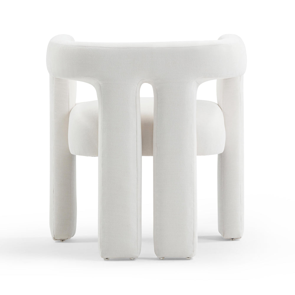 Sloane Bone White Upcycled Performance Fabric Accent Chair