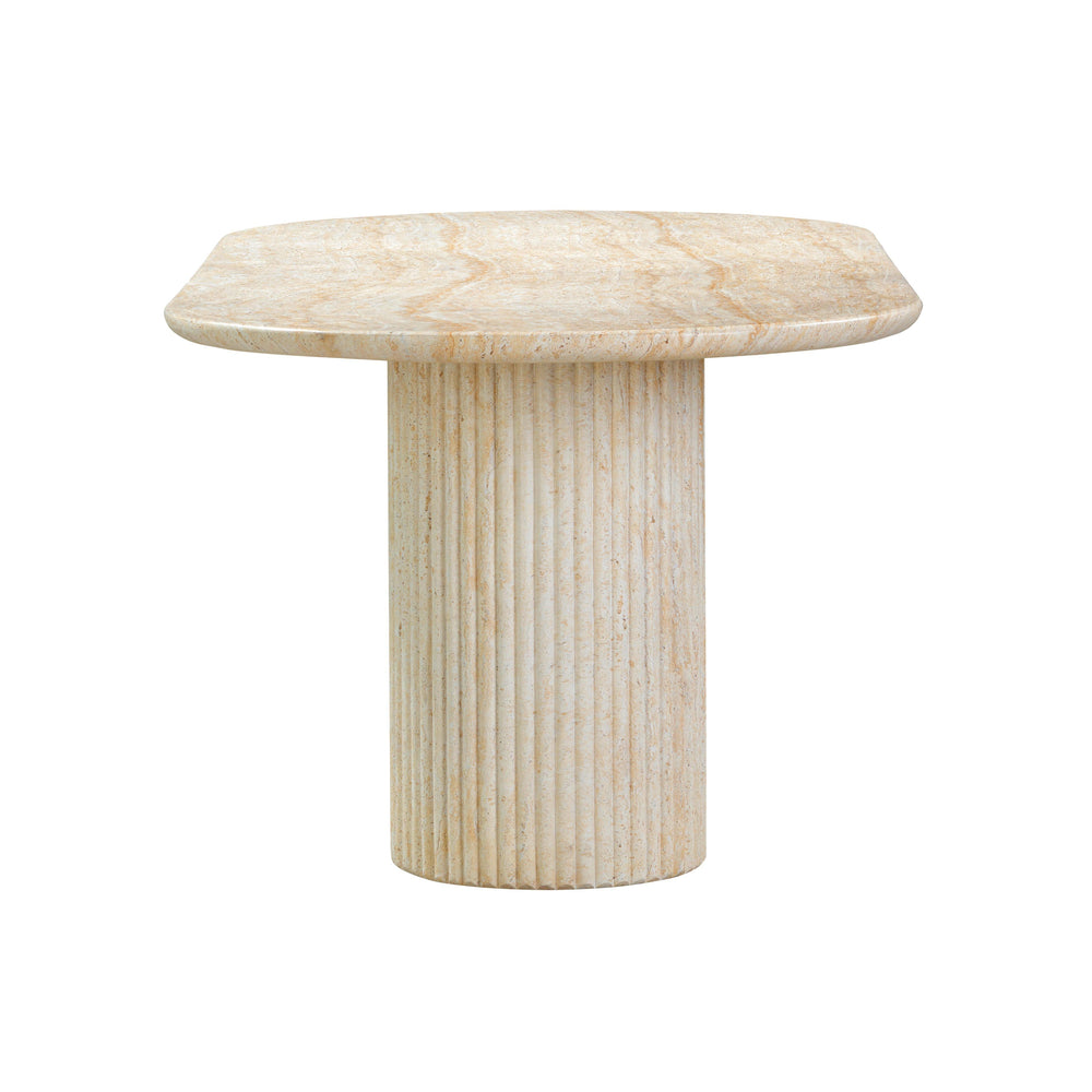 Brut 86" Concrete Patterned Indoor/Outdoor Oval Dining Table
