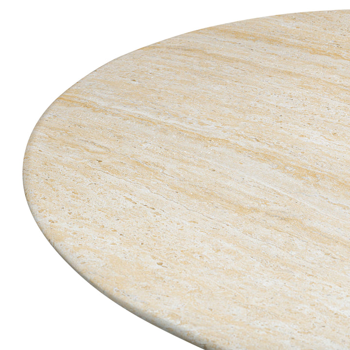 Brut 86" Travertine Pattern Concrete Indoor/Outdoor Oval Dining Table