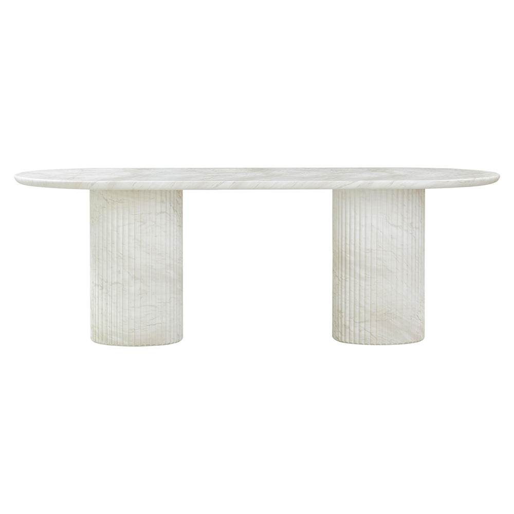 Brut 86" Concrete Patterned Indoor/Outdoor Oval Dining Table