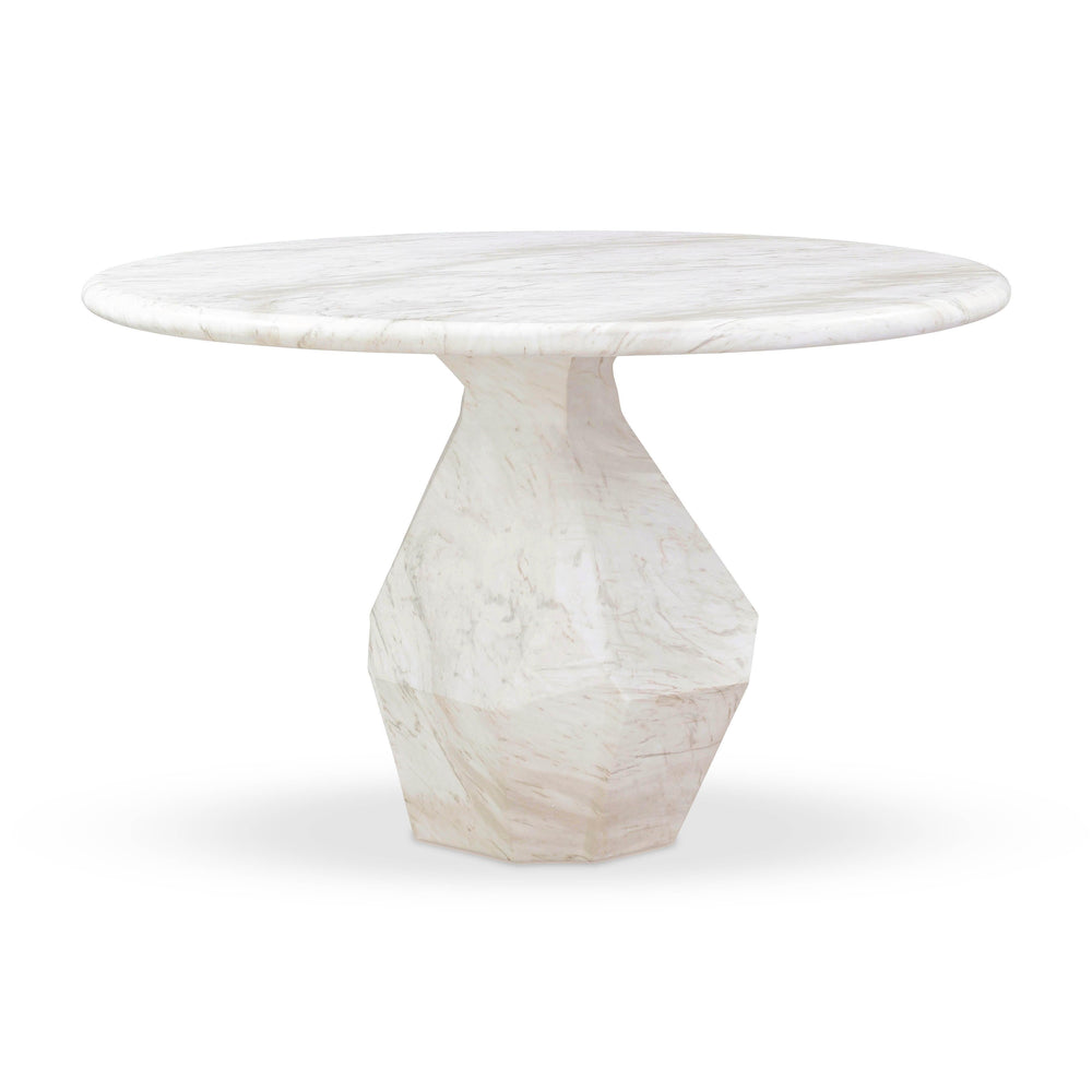 Esme 48" Faux Marble Indoor/Outdoor Round Dining Table