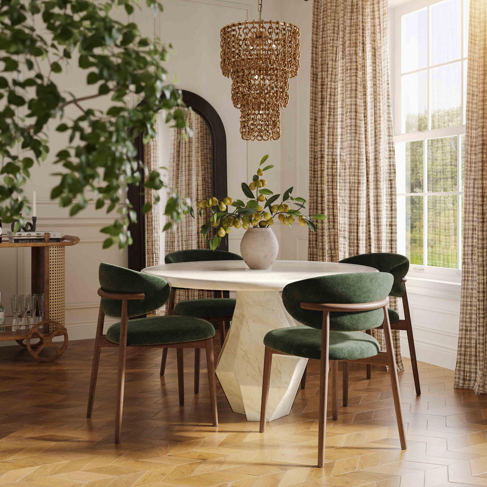 Esme 48" Faux Marble Indoor/Outdoor Round Dining Table