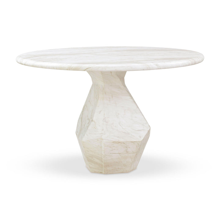 Esme 48" Faux Marble Indoor/Outdoor Round Dining Table