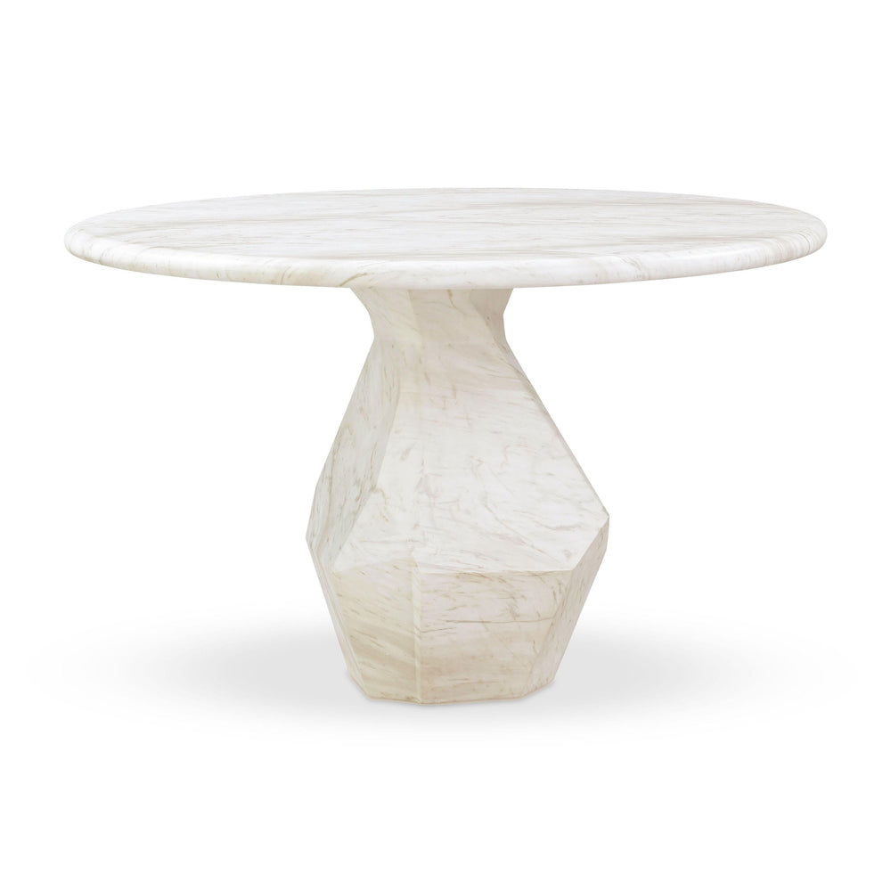 Esme 48" Faux Marble Indoor/Outdoor Round Dining Table
