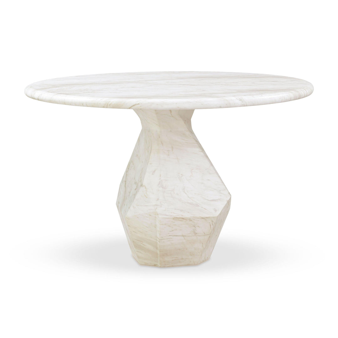 Esme 48" Faux Marble Indoor/Outdoor Round Dining Table