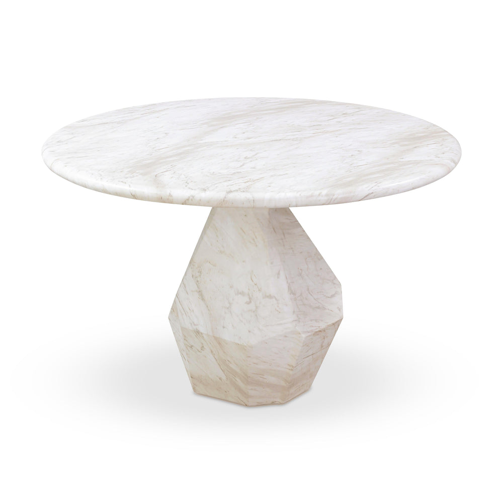 Esme 48" Faux Marble Indoor/Outdoor Round Dining Table