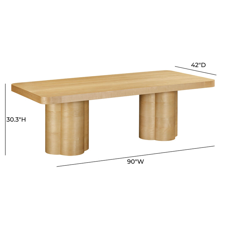 Bambi 90" Natural Ash Rectangular Dining Table