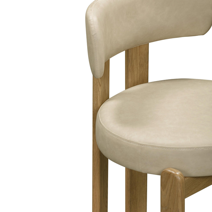 Odessa Taupe Performance Vegan Leather Dining Chair