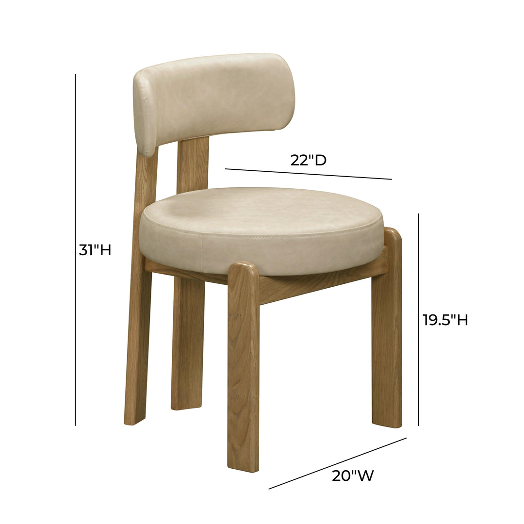 Odessa Taupe Performance Vegan Leather Dining Chair